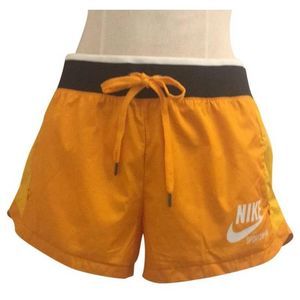 NEW Women's Large NIKE Sportswear Drawstring Running Shorts 855713-804 Orange